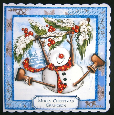 Merry Christmas Grandson 6 by Linda Short