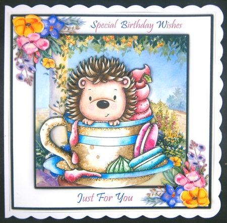 8x8 Mini Kit, Hedgy in a Teacup by Linda Short