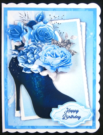 Boot full of blue roses by Linda Short