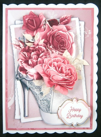 Boot full of pink roses by Linda Short
