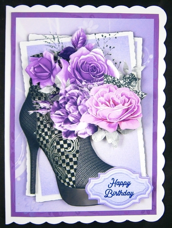 Boot full of lavender roses by Linda Short