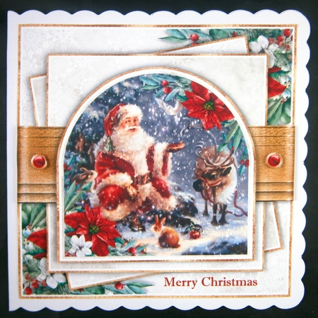 Arched Window Santa Bumper Set by Linda Short
