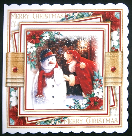 Santa 7x7 inch No.2 by Linda Short