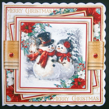 Snowman 7x7 inch No.2 by Linda Short