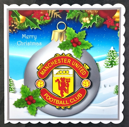 Manchester United fan Christmas by Linda Short