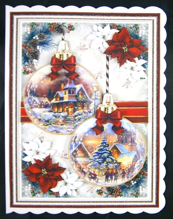 Christmas Village Baubles 03 Mini Page Kit by Linda Short