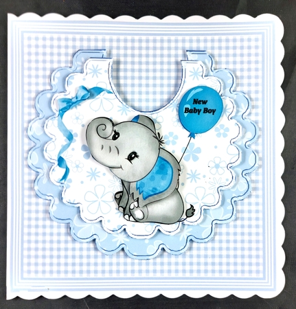 Baby boy bib by Linda Short