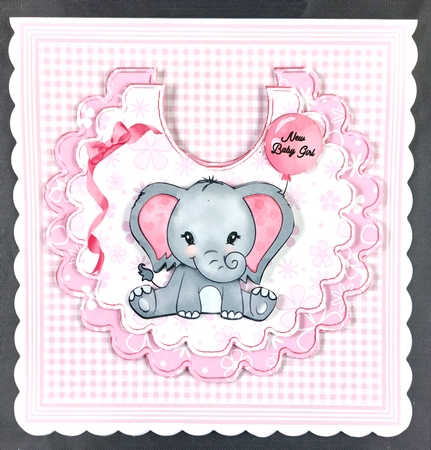 Baby girl bib by Linda Short