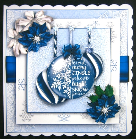Snowflake Blue bauble by Linda Short