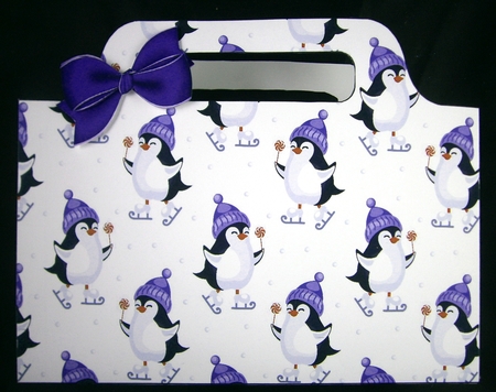 Lovely Big Tote Gift Bag of cute penguins by Linda Short