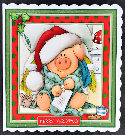 Pigs in Blankets Tootsie Christmas 4 Sheet Mini Kit by Linda Short