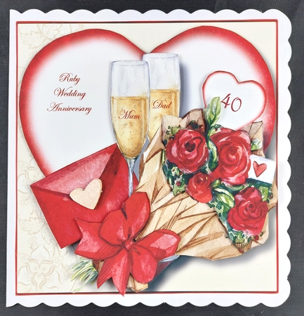 Romantic Red Roses 8x8 by Linda Short