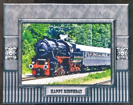 Vintage Steam Train Topper For Birthday Or Fathers Day by Linda Short