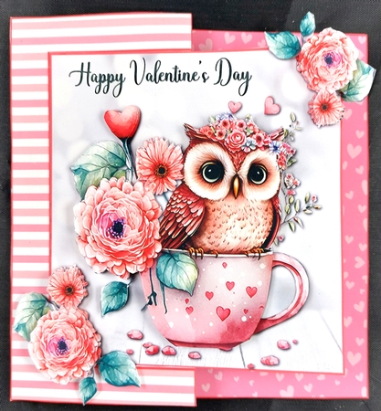 Valentine owl fold back with folio option by Linda Short