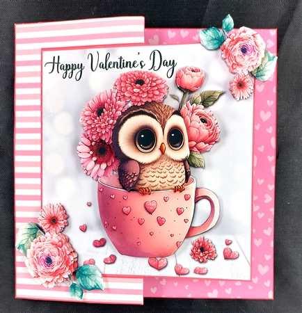 Valentine owl fold back with folio option 2 by Linda Short