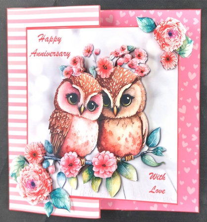 Valentine owl fold back with folio option 3 by Linda Short