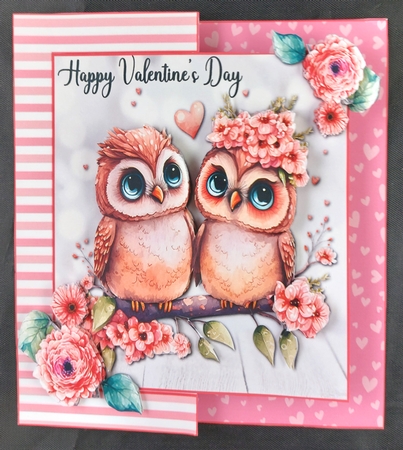 Valentine owl fold back with folio option 4 by Linda Short