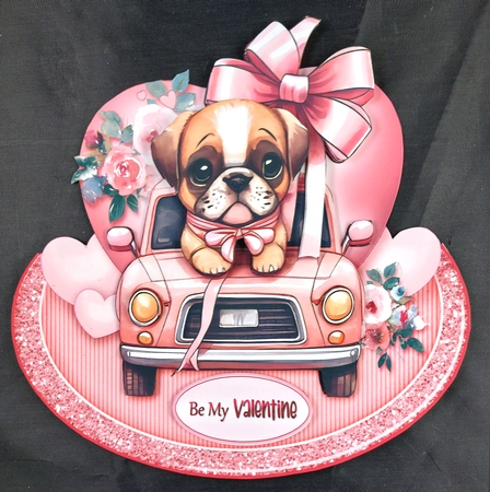 Puppy Love Rocker Card #1 by Linda Short