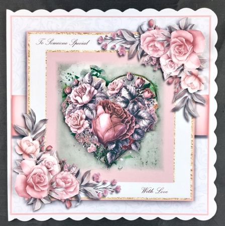 Vintage Rose Heart by Linda Short