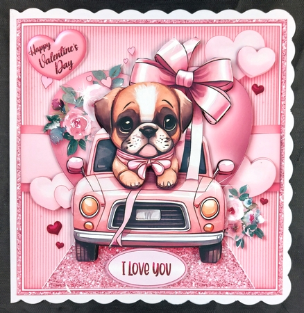 Puppy Love Card Front Kit-1 by Linda Short