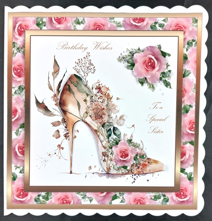 SC Floral shoe no3 by Linda Short