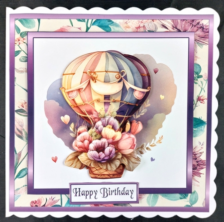 SC Floral hot air balloon1  by Linda Short