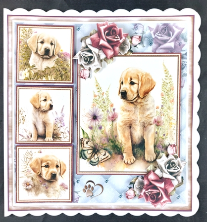 Golden Retriever Puppy Collage Mini Page Kit by Linda Short
