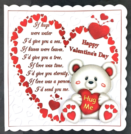 7x7 If hugs were water Valentine mini kit by Linda Short