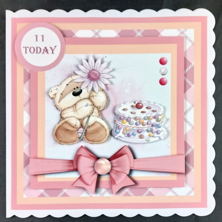7 Inch Square Card Mini Kit -  Fizzy Moon and Cake by Linda Short