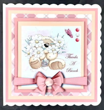 7 Inch Square Card Mini Kit -  Fizzy Moon Bouquet of Flowers by Linda Short