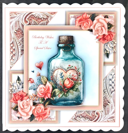 rose heart bottle by Linda Short