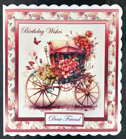 SC Floral carriage with pink roses by Linda Short
