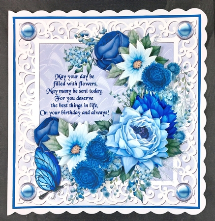Flowers in hues of blue by Linda Short
