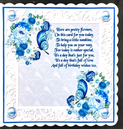 Flowers in hues of blue by Linda Short