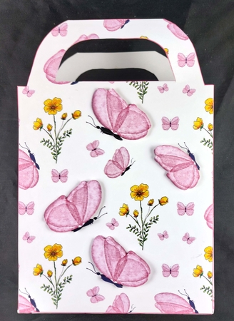 Pink butterflies gift bag 5 by Linda Short