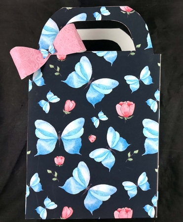 Blue butterflies gift bag 5 by Linda Short