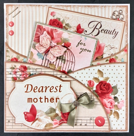  Rose Double Pocket Card by Linda Short