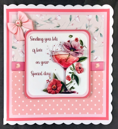 Elegant Cocktails #1 - 7 x 7 Square Card Mini-Kit by Linda Short