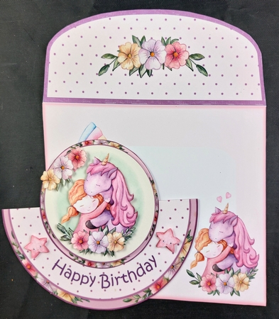 Hugging A Unicorn Card by Linda Short