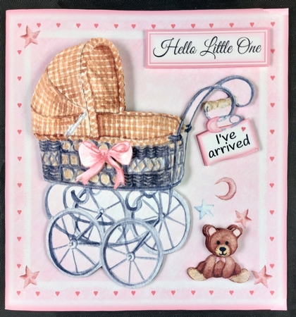 Baby Girl Wicker Carriage by Linda Short