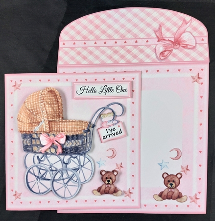 Baby Girl Wicker Carriage by Linda Short