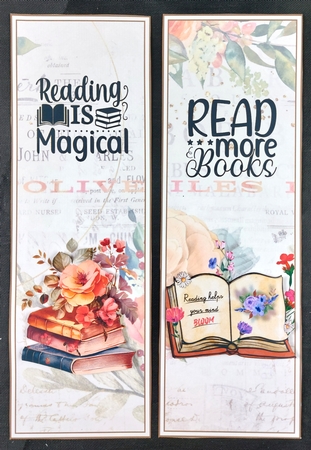 Floral Book 8x8ins Kit with Matching Bookmarks 3 by Linda Short