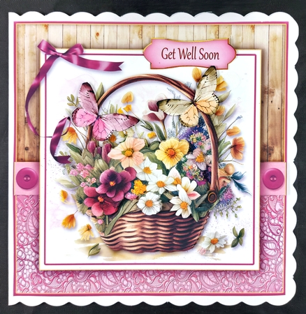 Flower Baskets & Butterflies Kit-6 by Linda Short