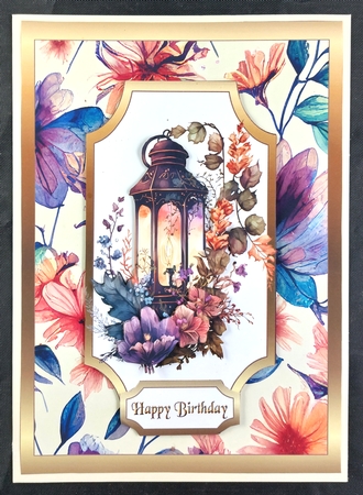 Floral lantern 5x7 by Linda Short