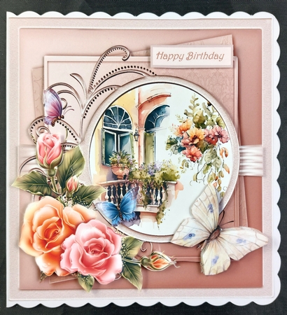 Rose balcony 7x7 by Linda Short