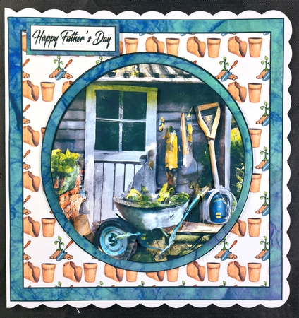 Blue wheelbarrow mini kit by Linda Short