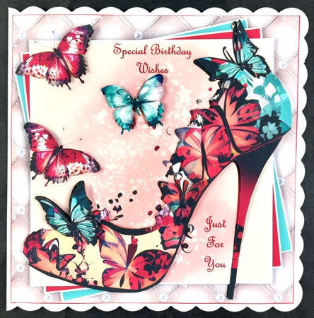 Butterfly Shoes Mini Kit #4 **INCLUDES A CARD FRONT WITH JUST THE SHOE** by Linda Short