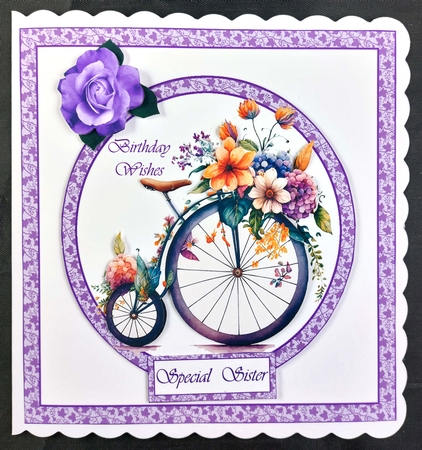Penny-farthing with flowers by Linda Short