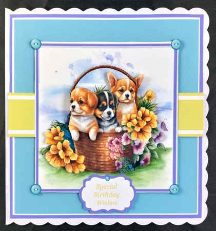 Basket Of Puppy Love by Linda Short