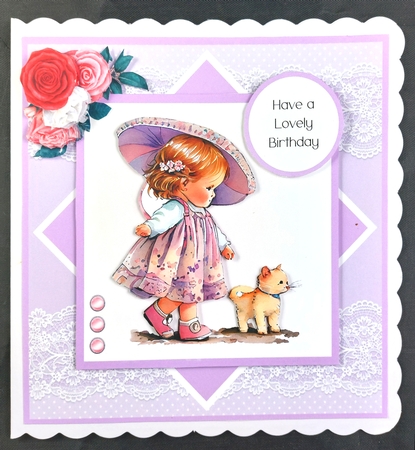 Lets Go Walkies #2 (7x7 inch square card kit) by Linda Short